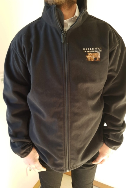 Fleece Jacke schwarz mit Aufdruck Galloway in Deutschland