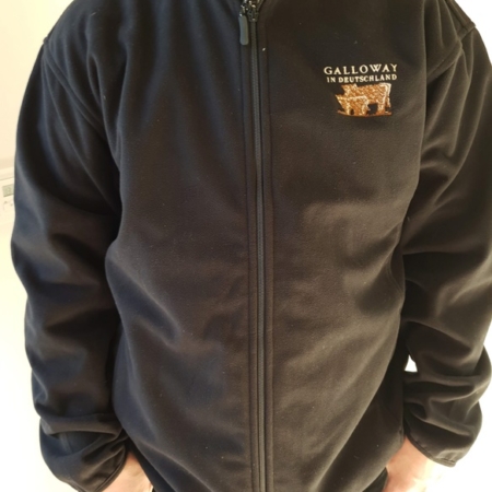 Fleece Jacke schwarz mit Aufdruck Galloway in Deutschland