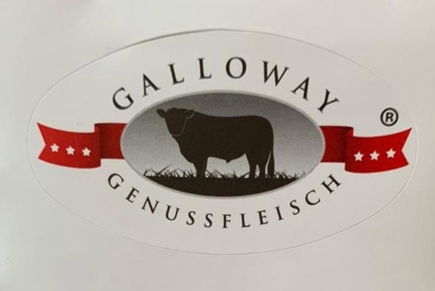 Ovaler Aufkleber Galloway Genussfleisch