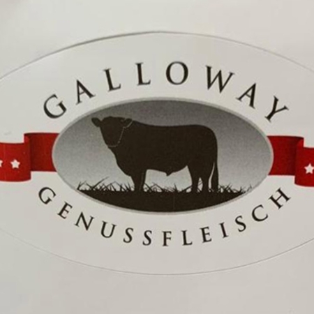 Ovaler Aufkleber Galloway Genussfleisch